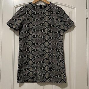 Zara Woman dress, mini , Europe size S (US 4) , snake animal print